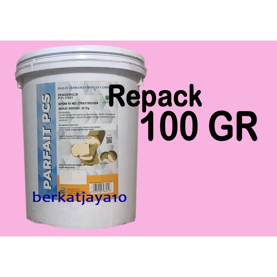 

Parfait Crumb Softener Repack 100 Gram Pelembut Roti Donat