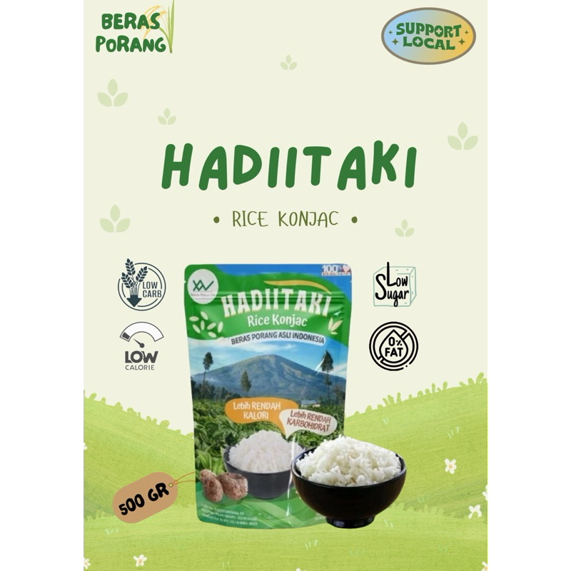 

HADIITAKI Beras Porang (Konjac Rice) 500 Gr