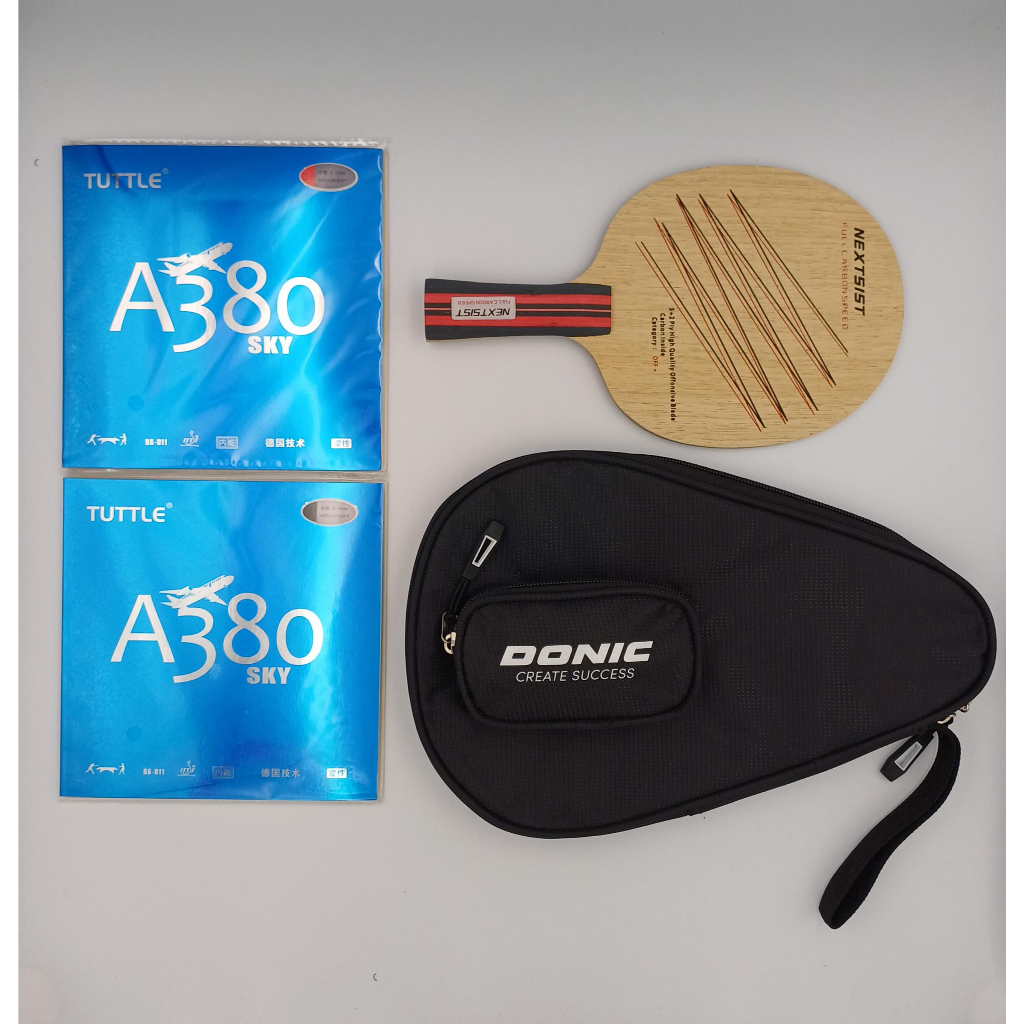 Bat Tenis meja Carbon plus karet pingpong China premium set