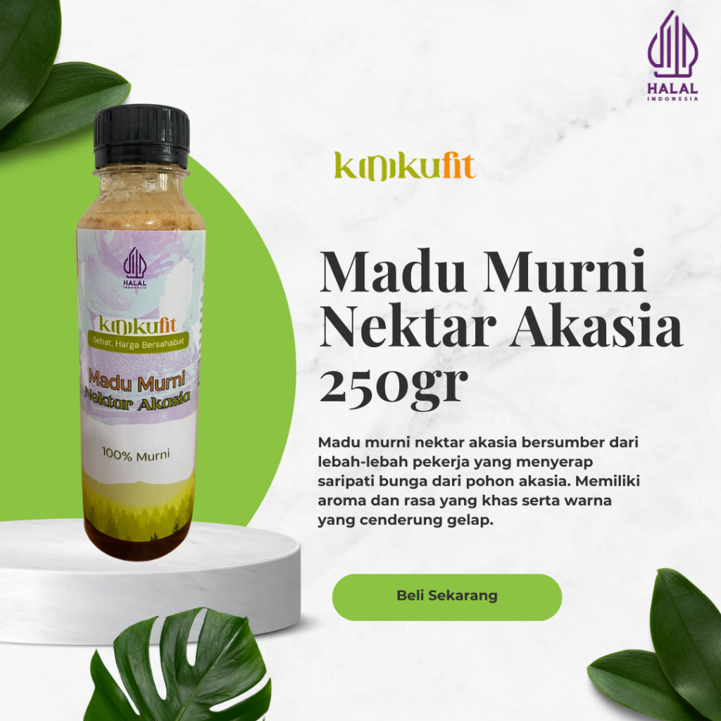 

Kinikufit Madu Nektar Akasia Asli Murni Kemasan 250gr