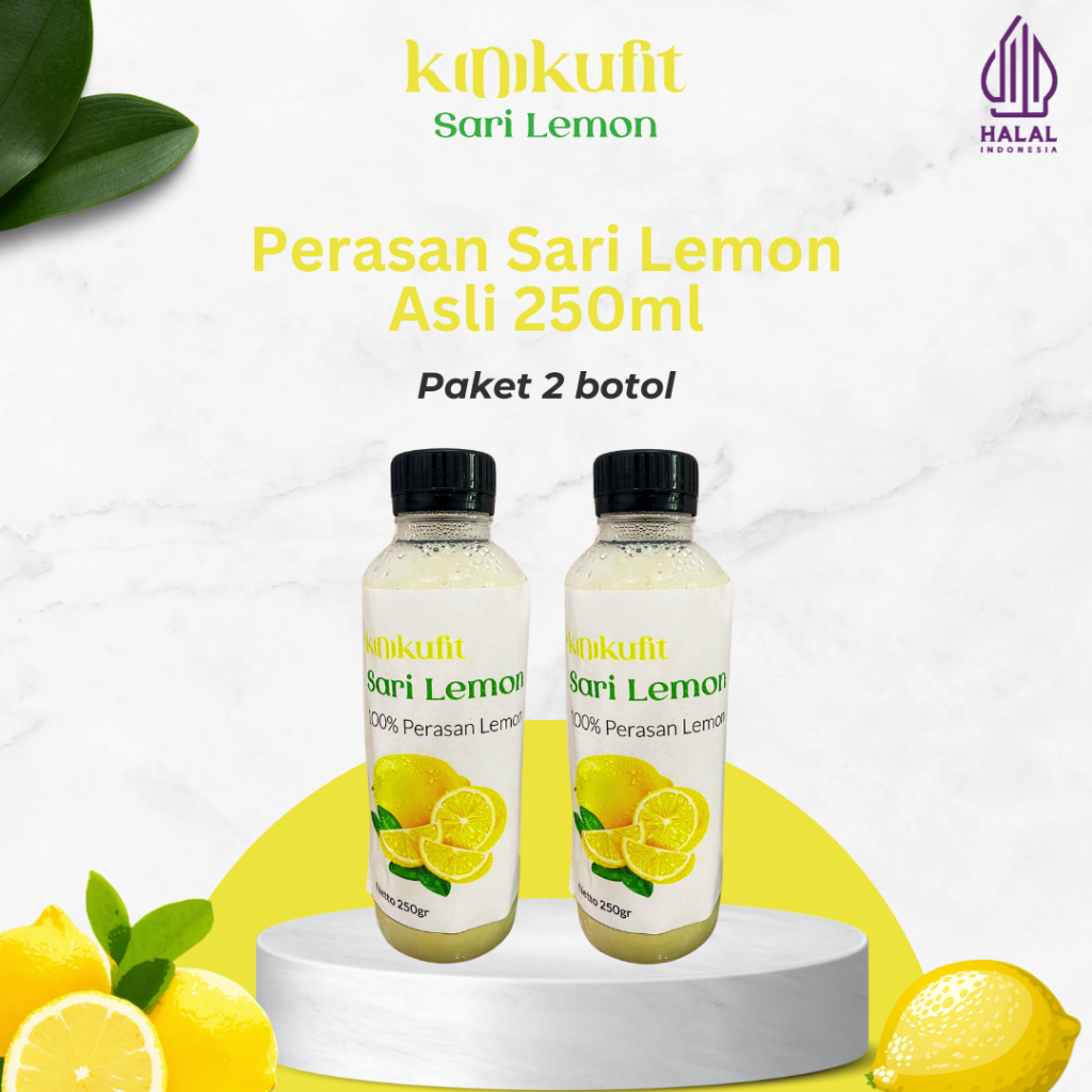 

Sari Lemon Murni 100% / Sari Lemon Murni / Air Lemon Original kinikufit Sari Lemon 250ml Paket 2pcs