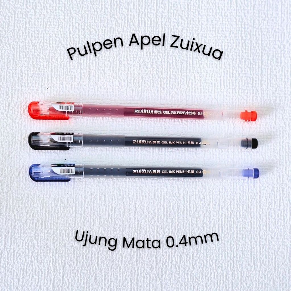 

Pulpen Bolpoin Gel 0.4 mm Hitam Merah Biru