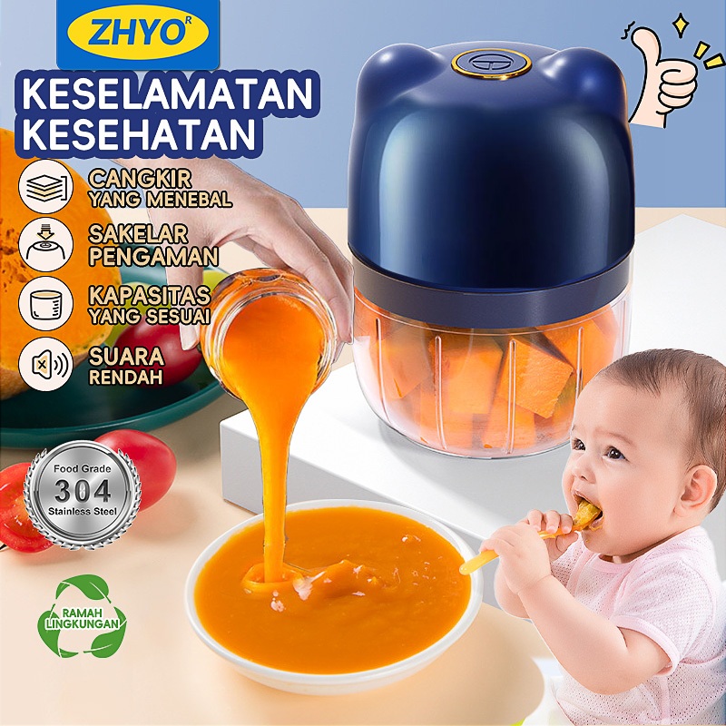 Mesin makanan bayi untuk rumah tangga Pisau tiga bilah untuk penggiling daging Blender mini multifun