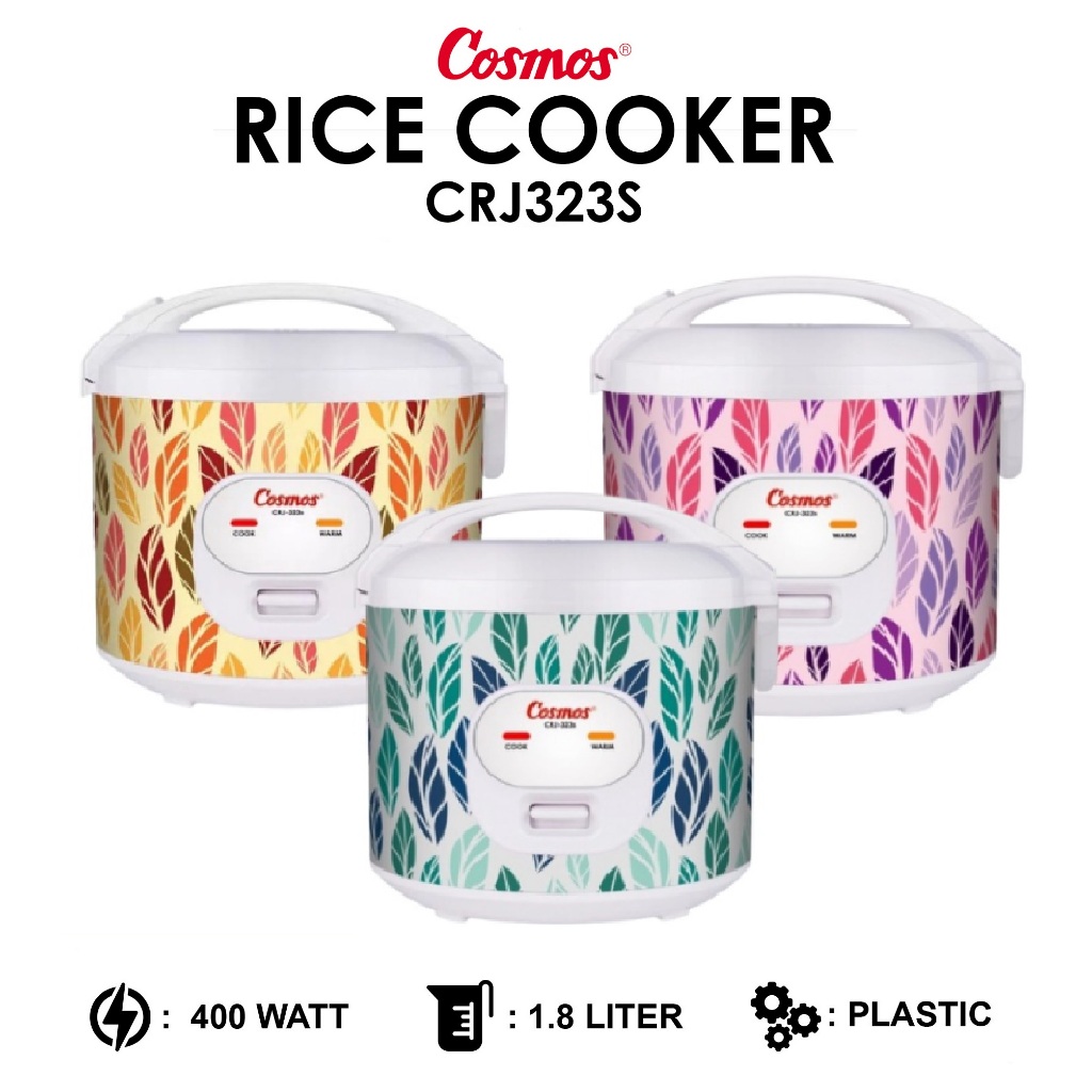 HR14 Cosmos Crj323S Rice Cooker Magic Com 1.8Liter 400 Watt Crj-323S Crj323Ssv Crj323Sso