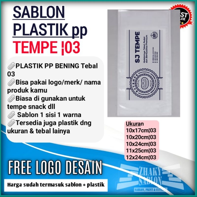 

Plastik Tempe / sablon tempe ( pp tbl 03)