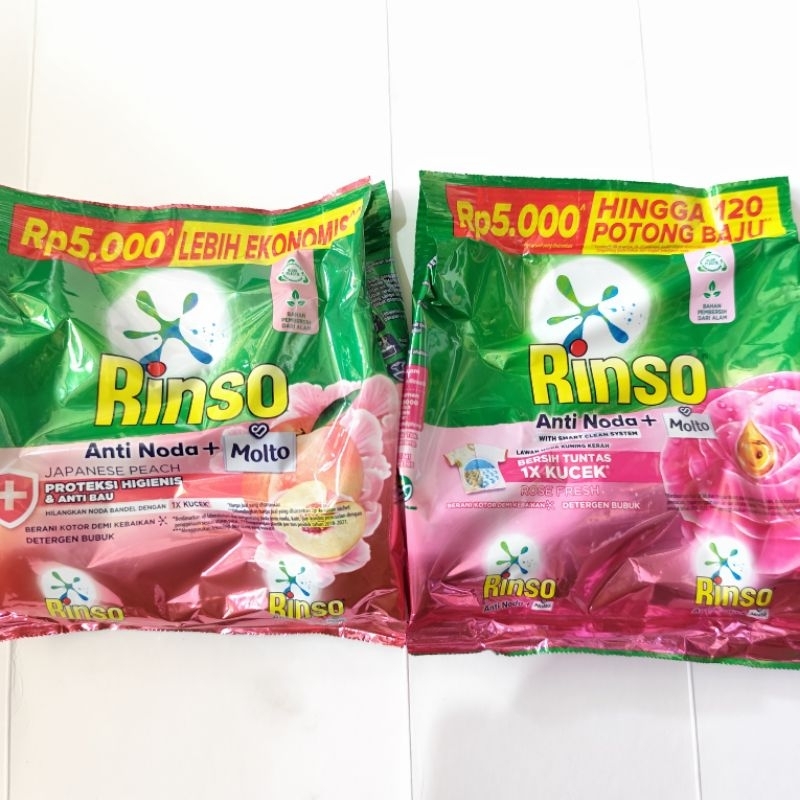 Deterjen bubuk Rinso 195gr / Deterjen bubuk Rinso 5000