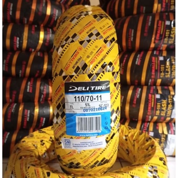 Ban Luar SWALLOW 110/70-11 tipe SC-103 Tubeless Untuk Ban (depan) Motor Vespa Piaggio LX 125 - LX 15