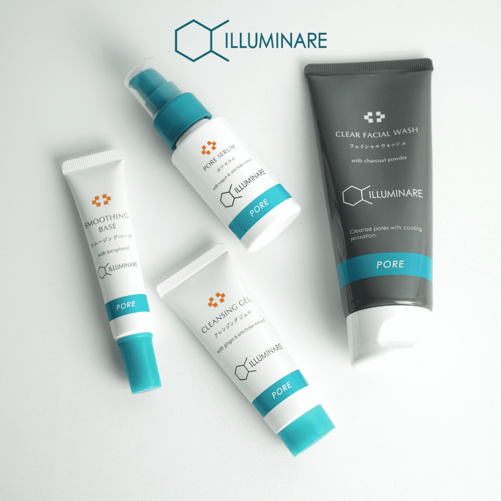 Illuminare Pore Serum 30ml / Illuminare Pore Smoothing Base 15gram / Illuminare Pore Clear Face Wash
