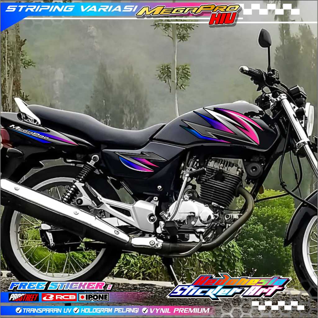 STRIPING VARIASI HONDA MEGAPRO HIU / STICKER LIST VARIASI MOTOR MEGAPRO HIU