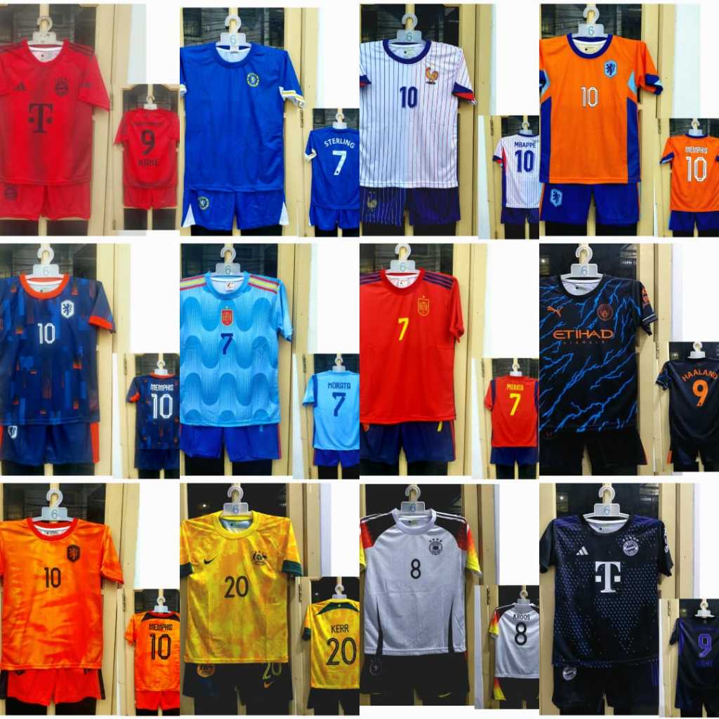 SETELAN BAJU BOLA ANAK REAL MADRID AWAY/JERSEY BAJU BOLA ANAK REAL MADRID HITAM PRINTING