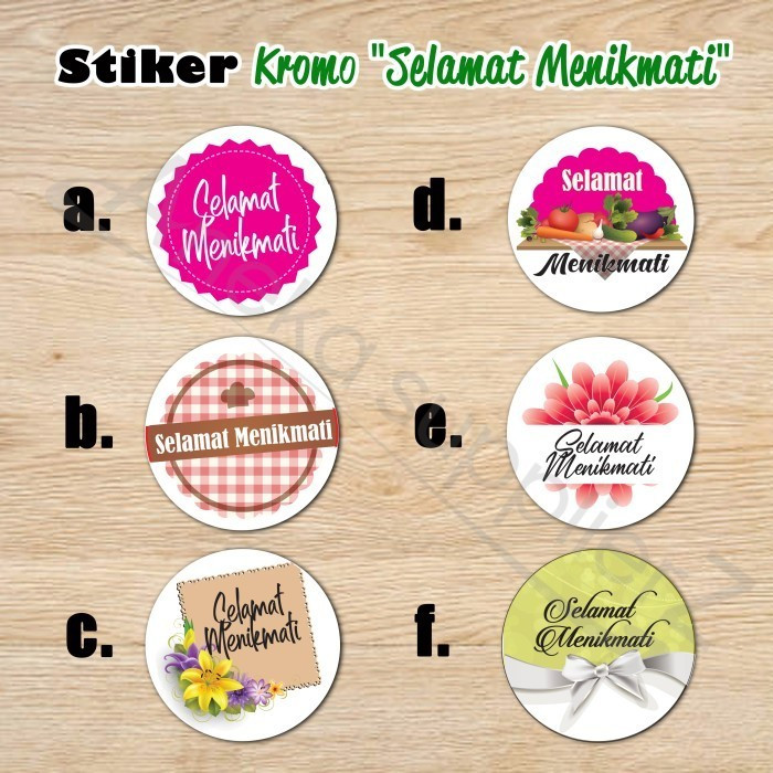 

Stiker - Sticker - Lunch Box - Box Kue - SELAMAT MENIKMATI |SM1