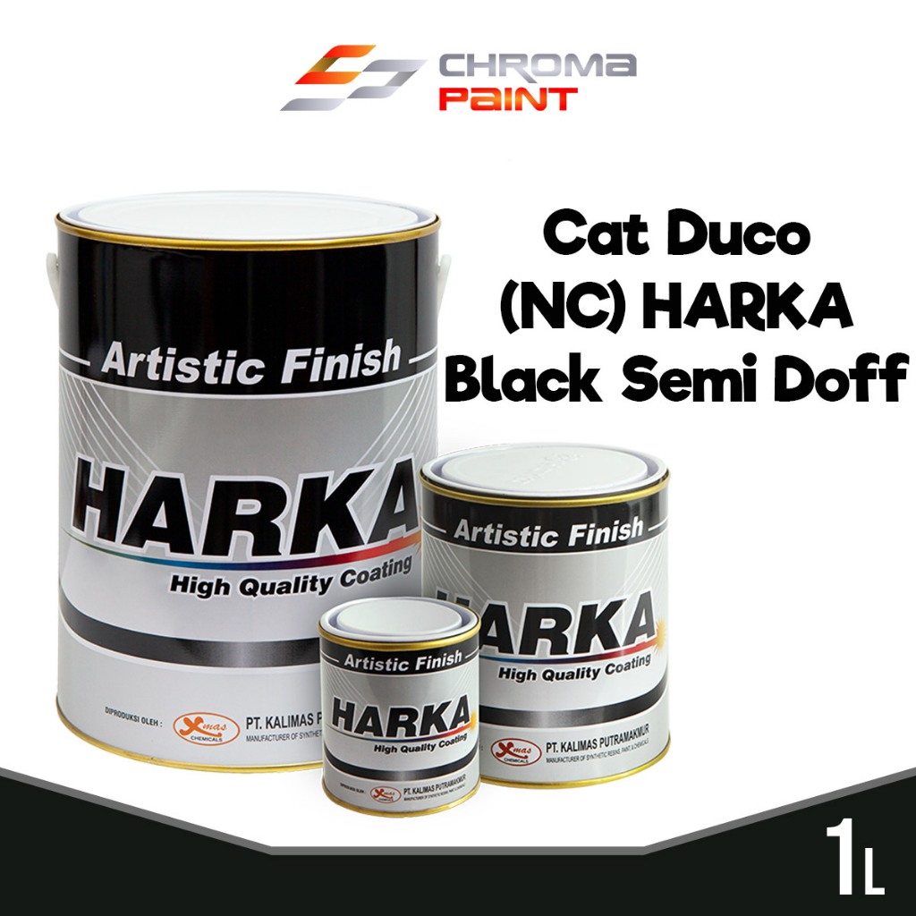 Cat Duco Harka Paint Hitam Semi Doff - Cat NC Mobil/ Motor/ Kayu/ Besi - Black Semi Doff