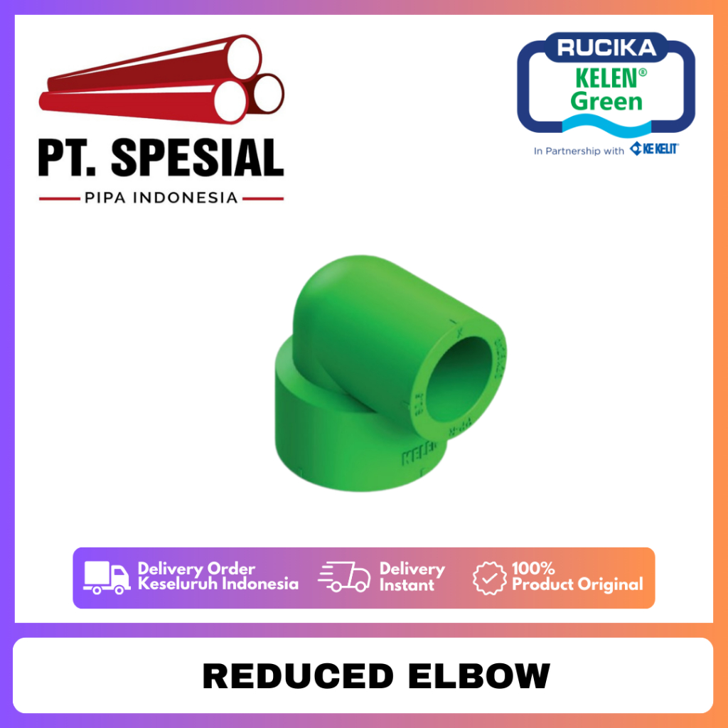 Vlok Elbow 32x20" PPR Rucika / Reducer Elbow PPR / Reduced Elbow PPR - 09