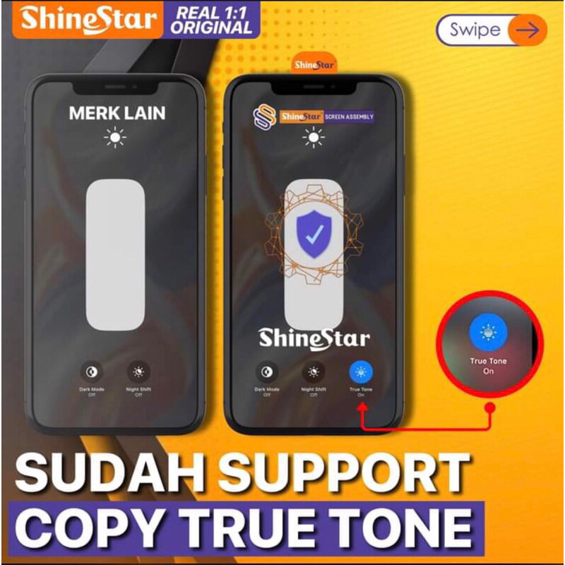 Shinestar LCD Iphone Xs Max Xs Xr 11Pro 11Pro Max Support Ganti IC / Support Truetone Original 100% 