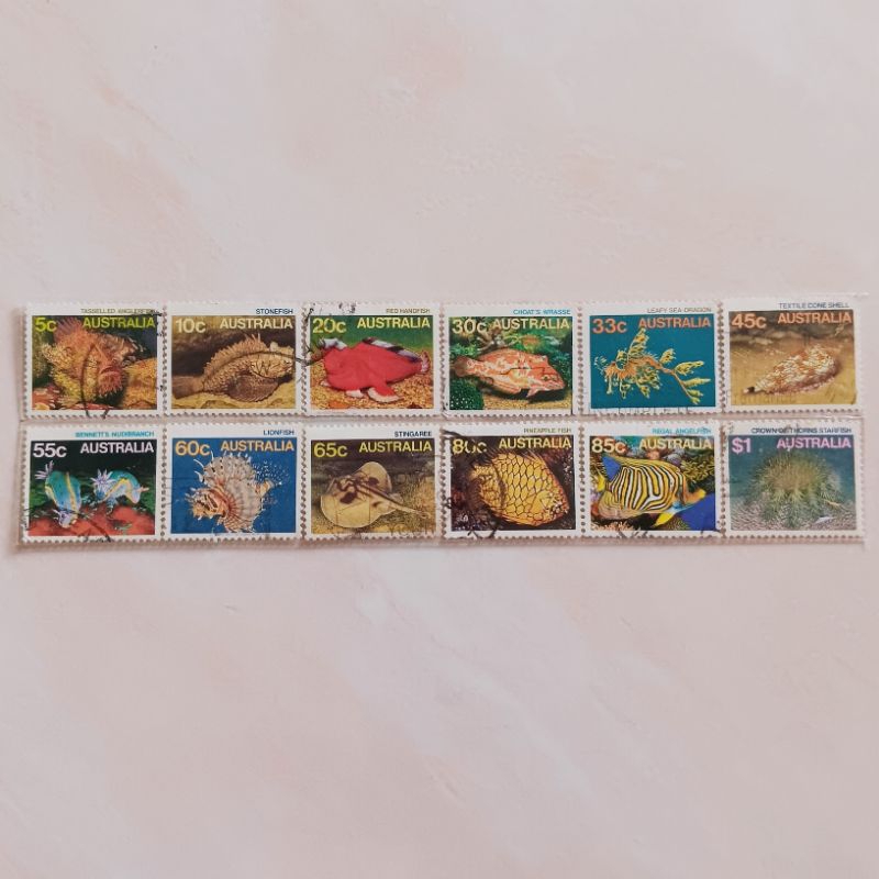 

(AG) Perangko Australia 1984 - 1988 Sea Life Set 12 pcs Used