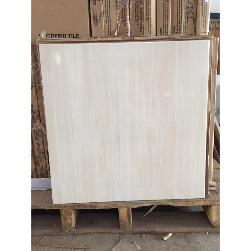 keramik lantai 50x50 motif serat kayu muda cream kilap glossy glosi promo ikad ikema kw1