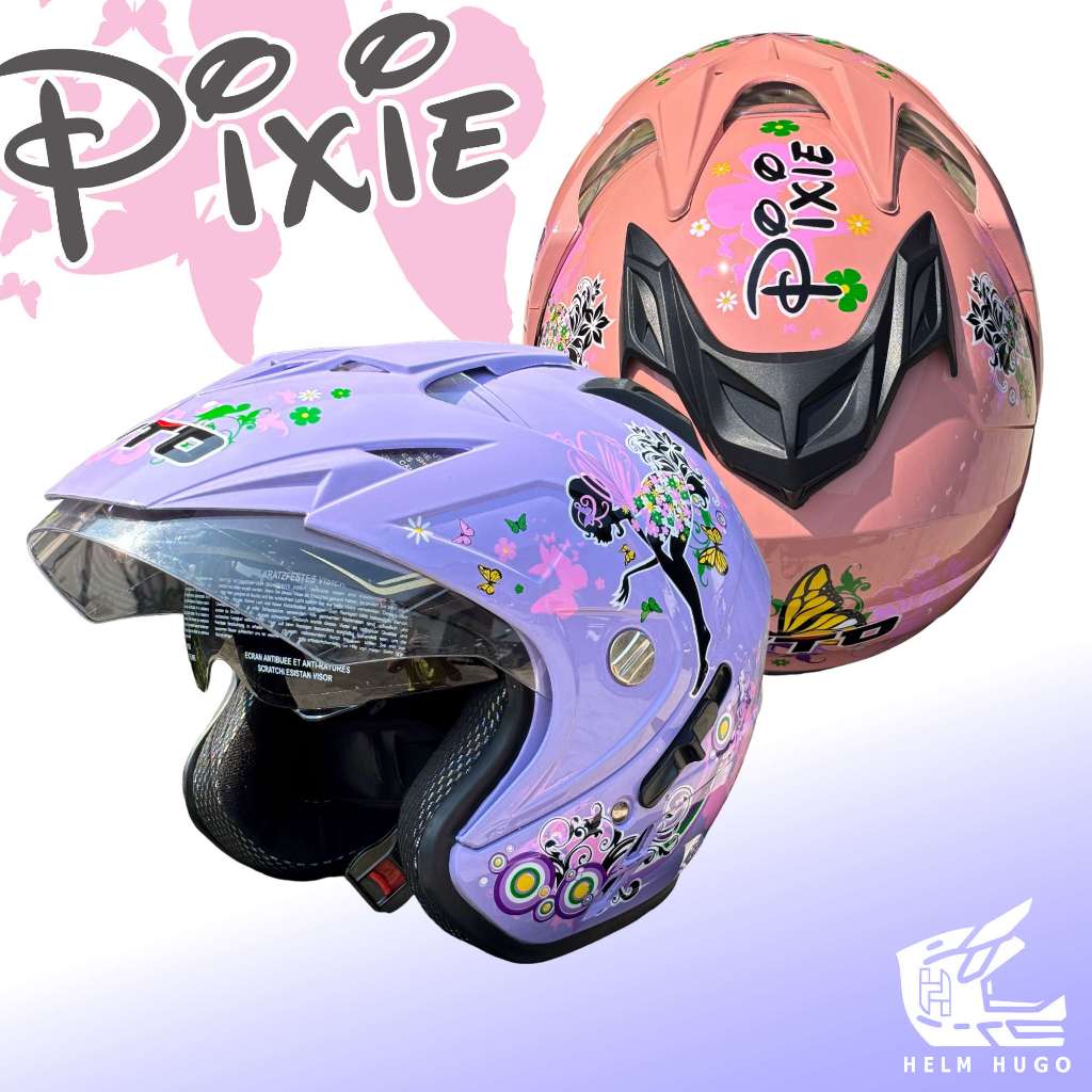 Helm Dewasa Perempuan Impressive Pixie Double Visor SNI Half Face