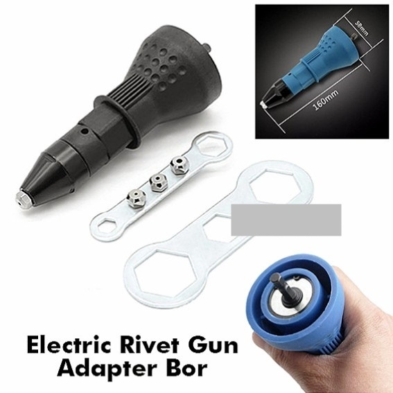 Electric Rivet Gun Tang Rivet Adapter Bor
