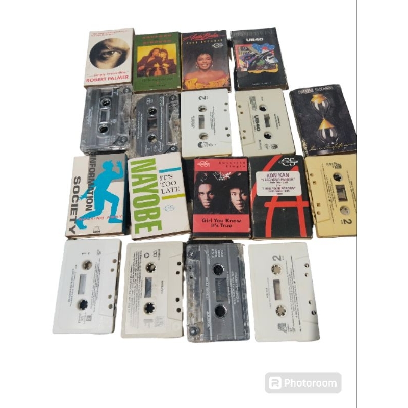 kaset pita / cassette single / robert palmer, anita baker, ub 40, kon kan, mayobe