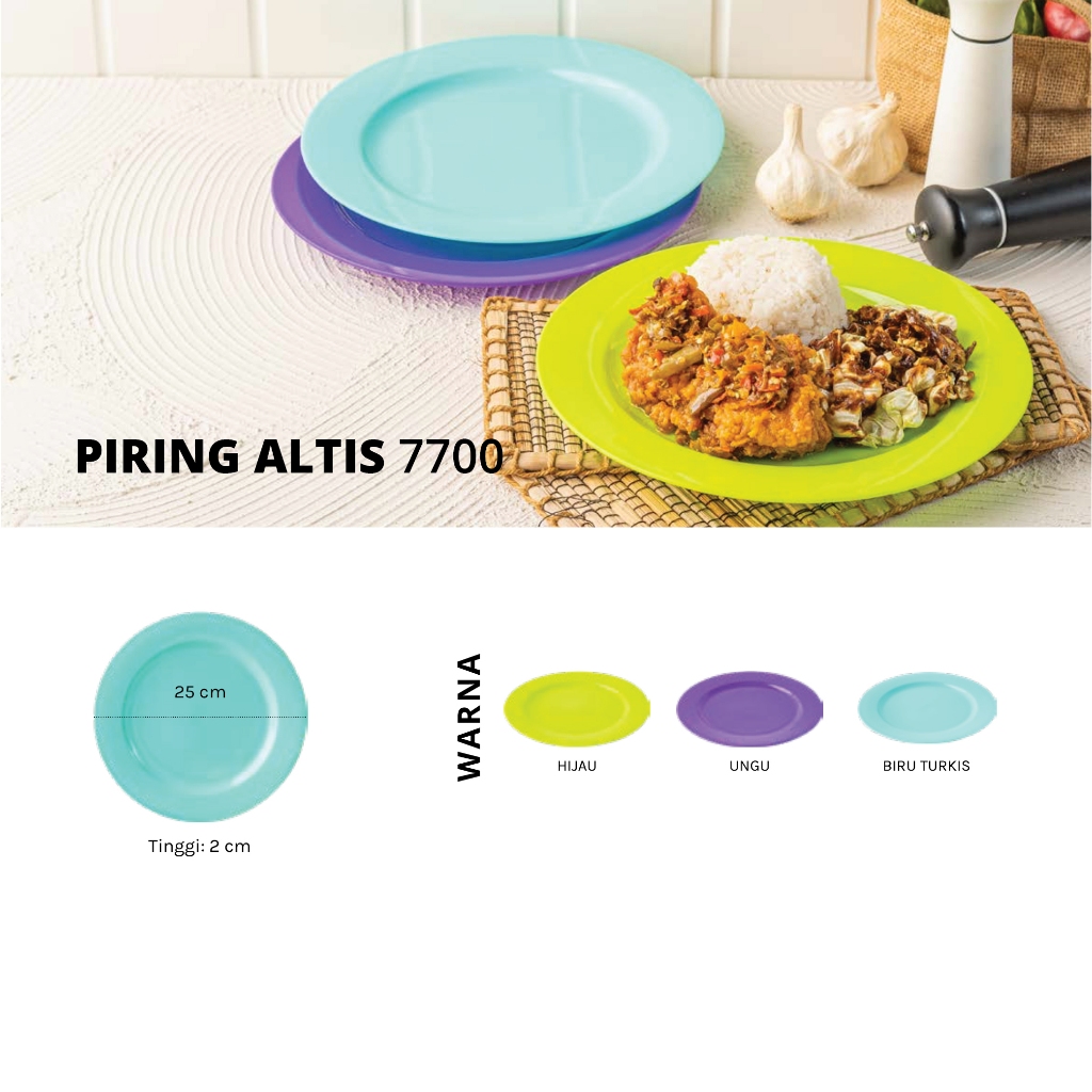 Piring plastik tebal D 25cm ecer & grosir / Piring Altis /Piring Makan / Piring kencana / Piring Pla