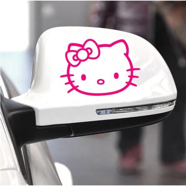 Cutting Sticker Spion Mobil Hello Kitty Stiker Mobil Lucu
