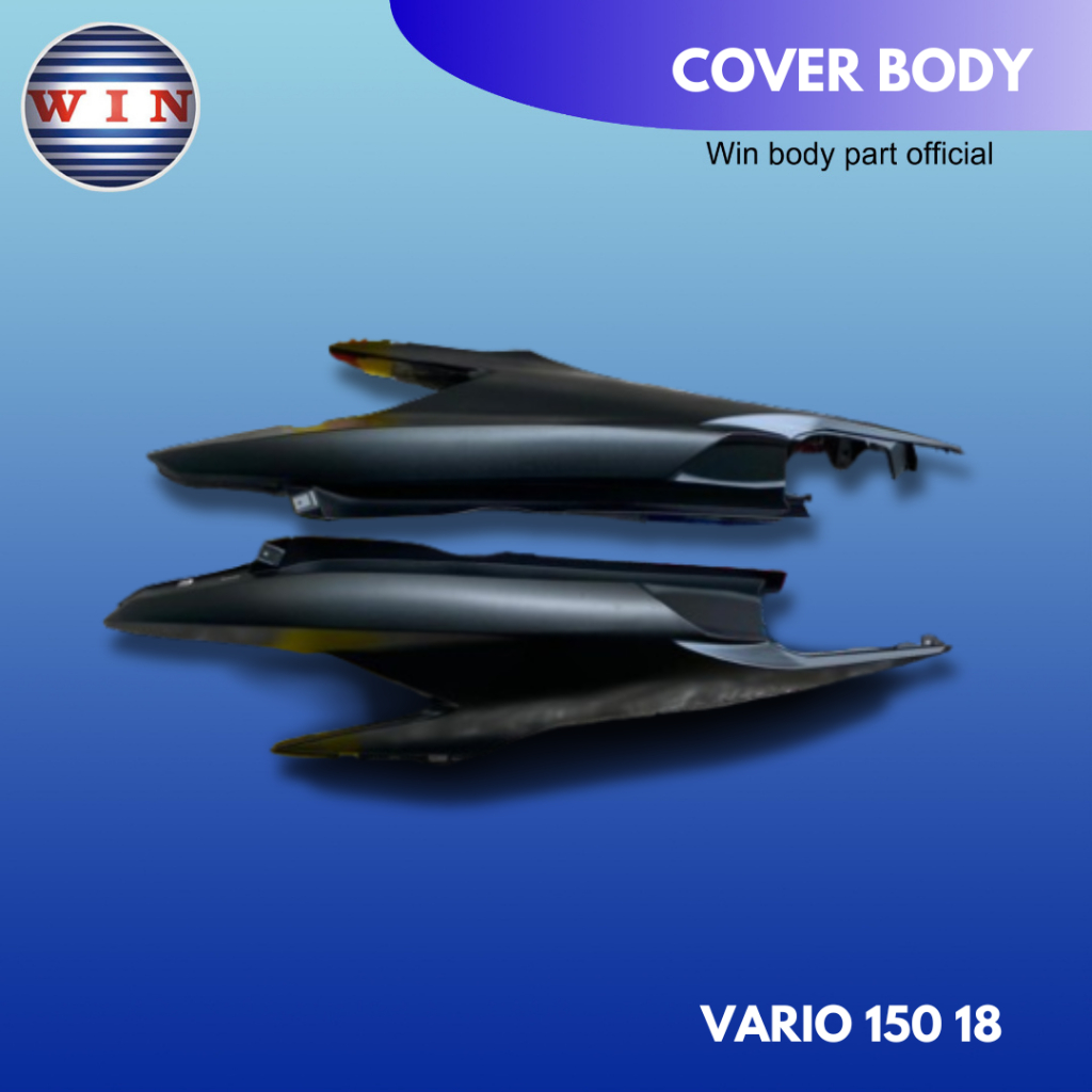 COVER BODY VARIO 150 2018 SET BODY SAMPING KANAN KIRI VARIO 150 2018 HITAM ORIGINAL WIN