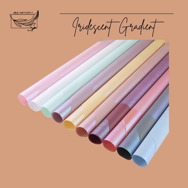

(SW) ECER TERLARIS IRIDESCENT GRADIENT METALIC FLOWER WRAPPING GRADASI COLOR PAPER CELLOPHANE KERTAS BUNGA PEMBUNG