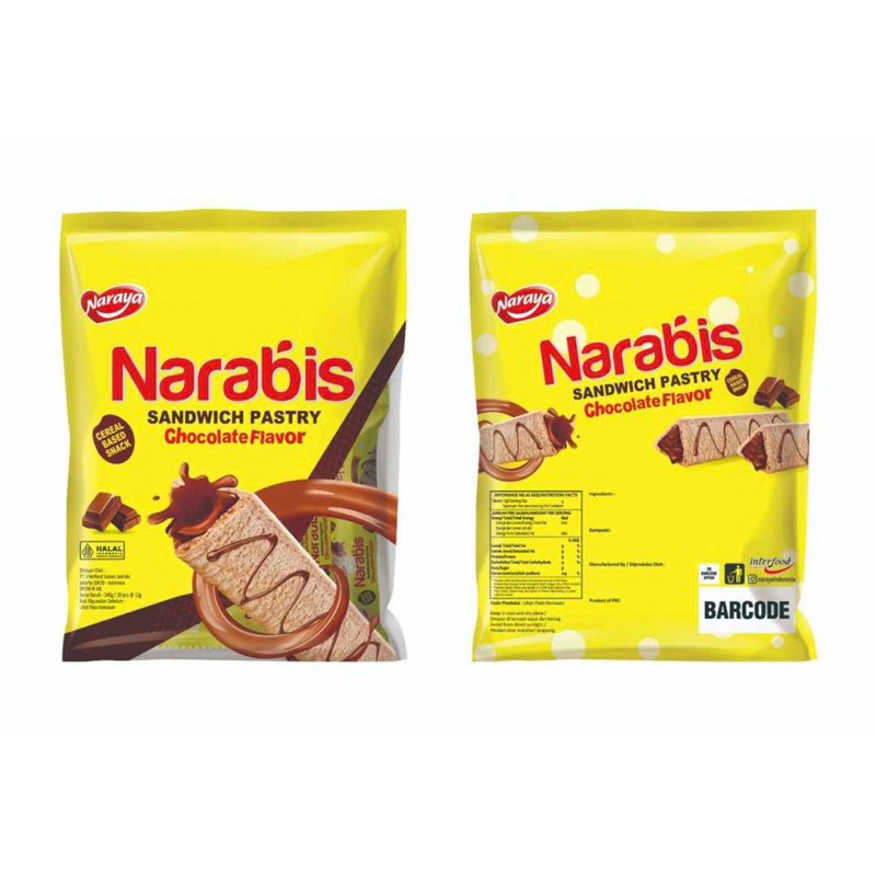 

Naraya Narabis Chocolate Flavor & Milk Flavor 240gr / 20pcs