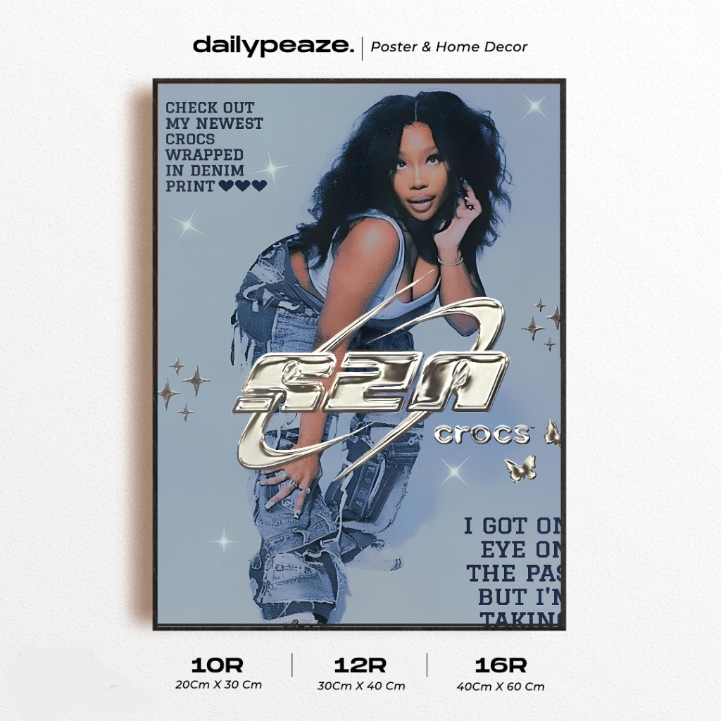 Dailypeaze Poster Frameblock SZA X CROCS