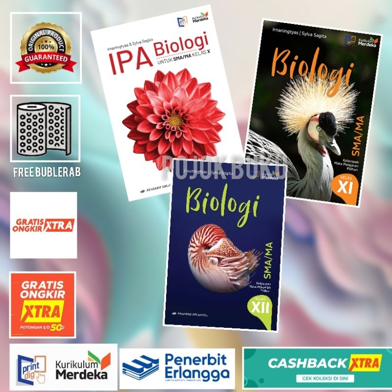 Buku IPA: BIOLOGI SMA/MA Kelas 10 11 12 KM  Merdeka Erlangga revisi