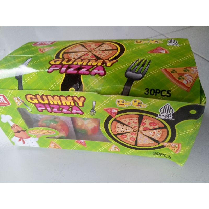 

permen gummy pizza 1 bok isi 30 lembar