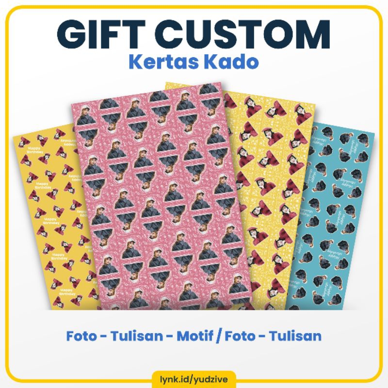 

Kertas Kado Custom Wajah & Gambar | Desain Unik, Cetak Cepat