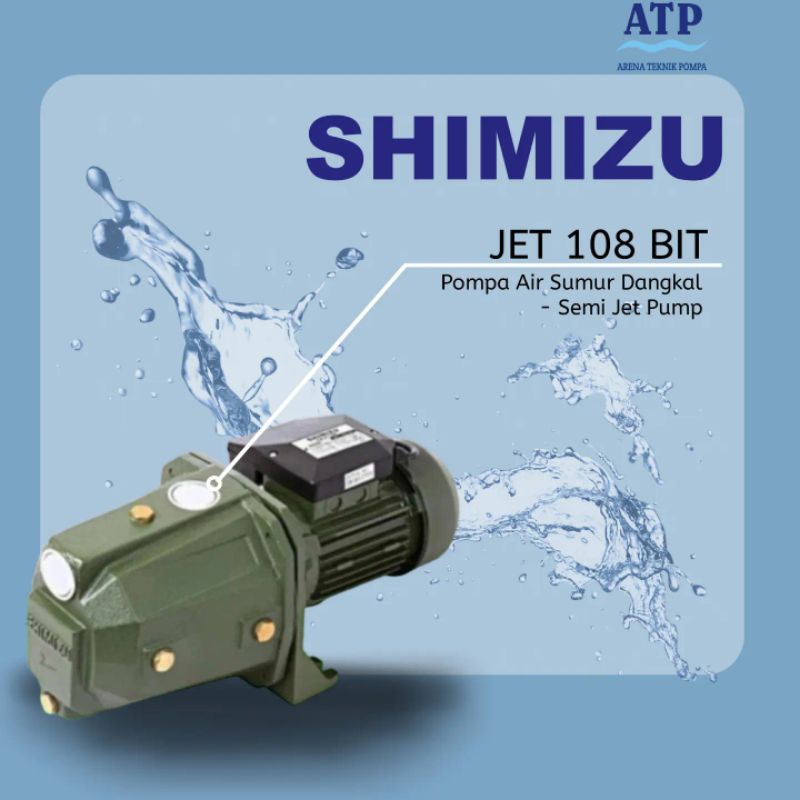 Shimizu Pompa Air Sumur Dangkal - Semi Jet Pump 108 BIT