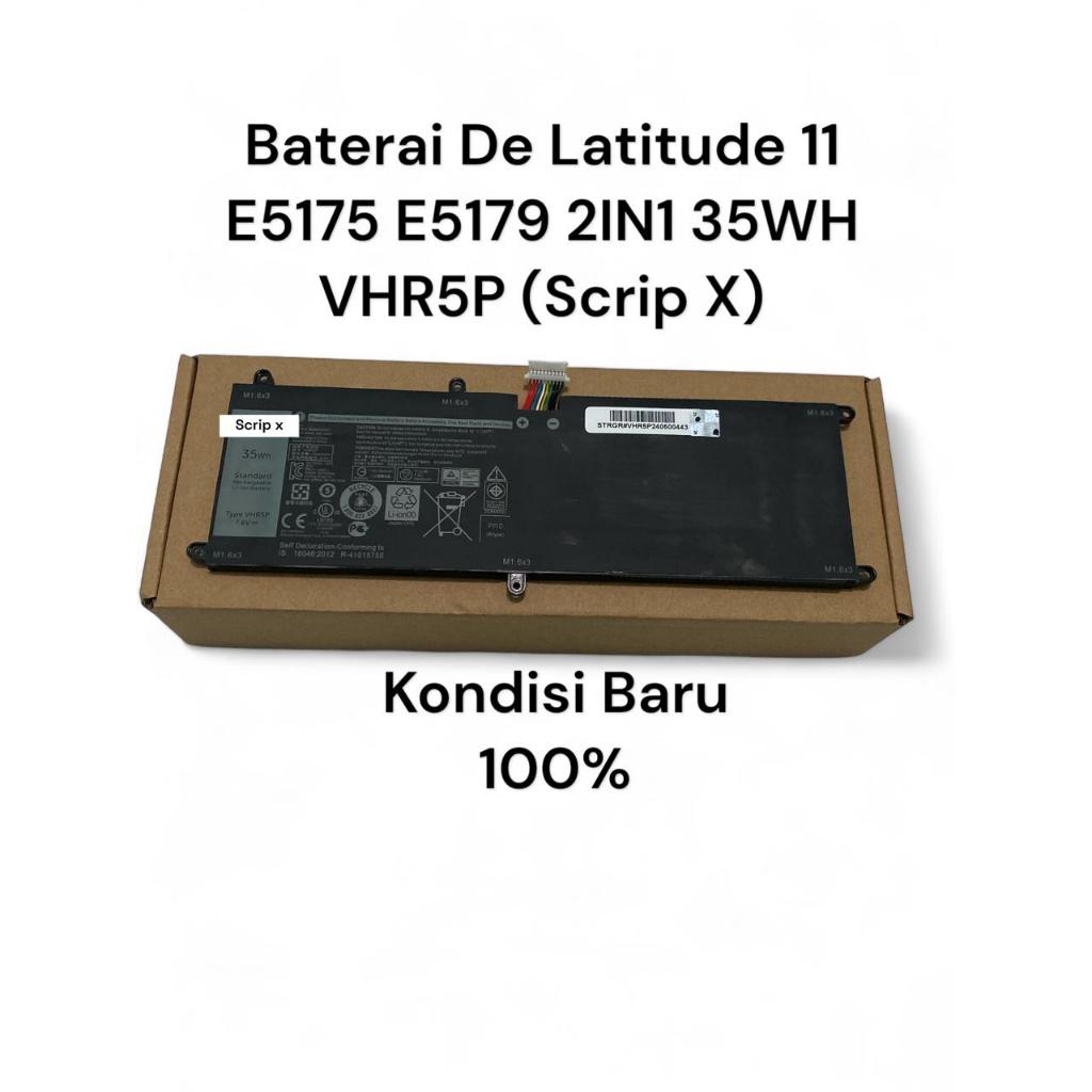 Baterai laptop sc Latitude 11 5175 5179 E5175 E5179 2 in 1 VHR5P 35WH