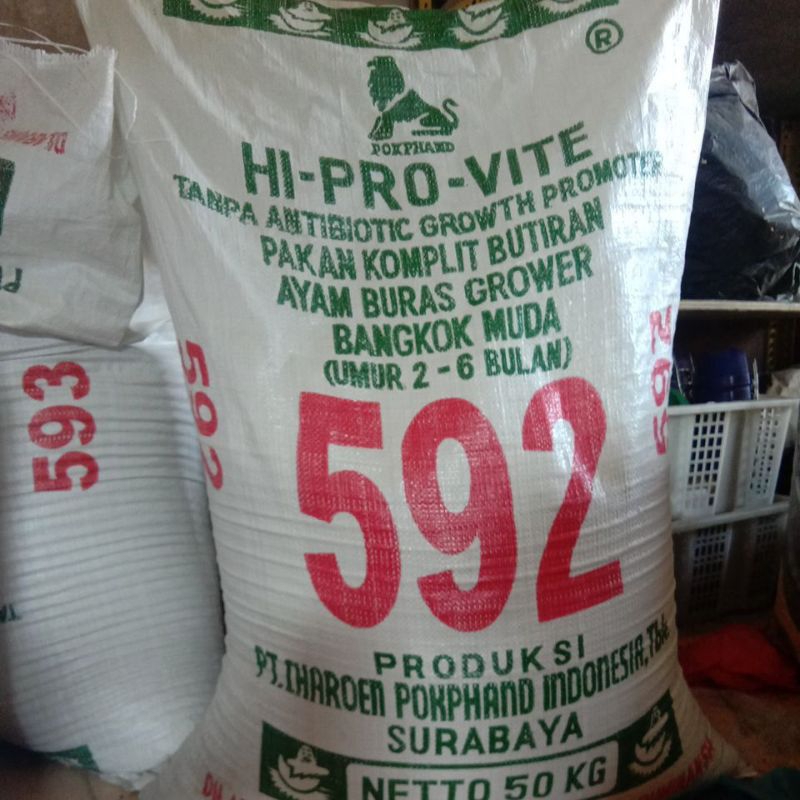 Pakan Ayam 592 Hi Pro Vite Bangkok Muda Grower Pur Bangkok remaja