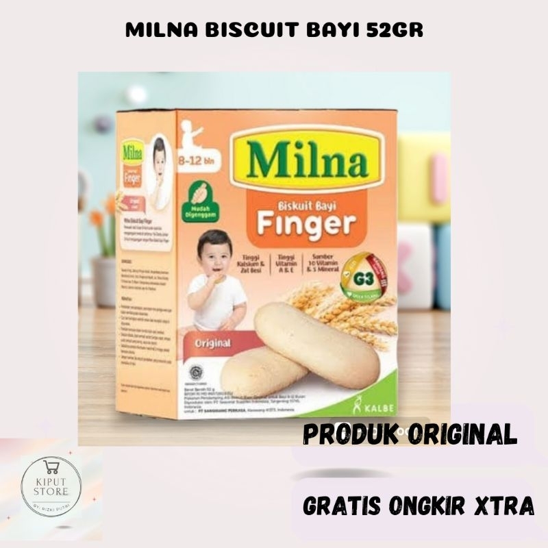 MILNA Biscuit Finger 52 Gr Cemilan Biskuit Bayi Rasa Original