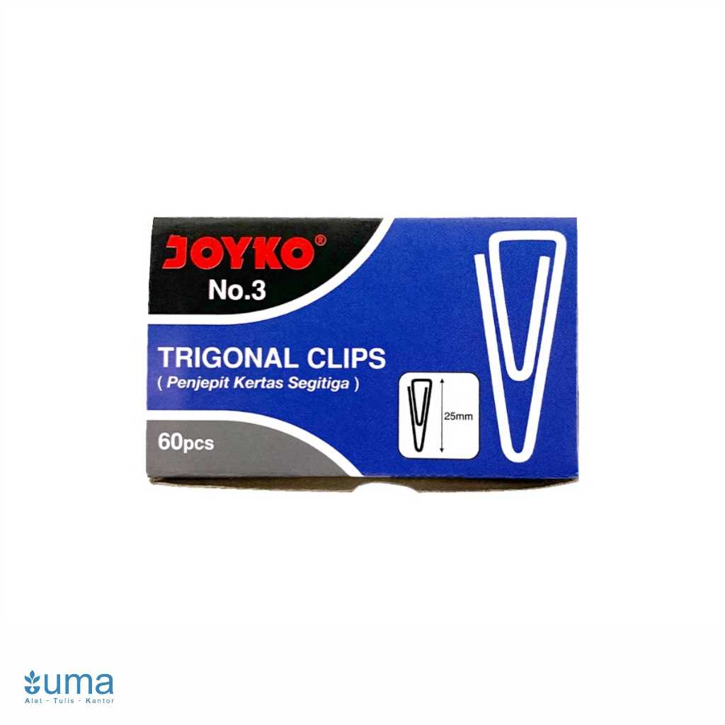 

Klip Kertas Paper Clips Joyko Trigonal No. 3 (25 mm)