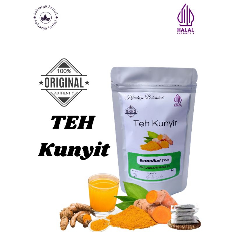 

Keluarga Botanikal Teh Kunyit, tumeric tea, isi 30 dan 20 teabag/kantong celup siap seduh