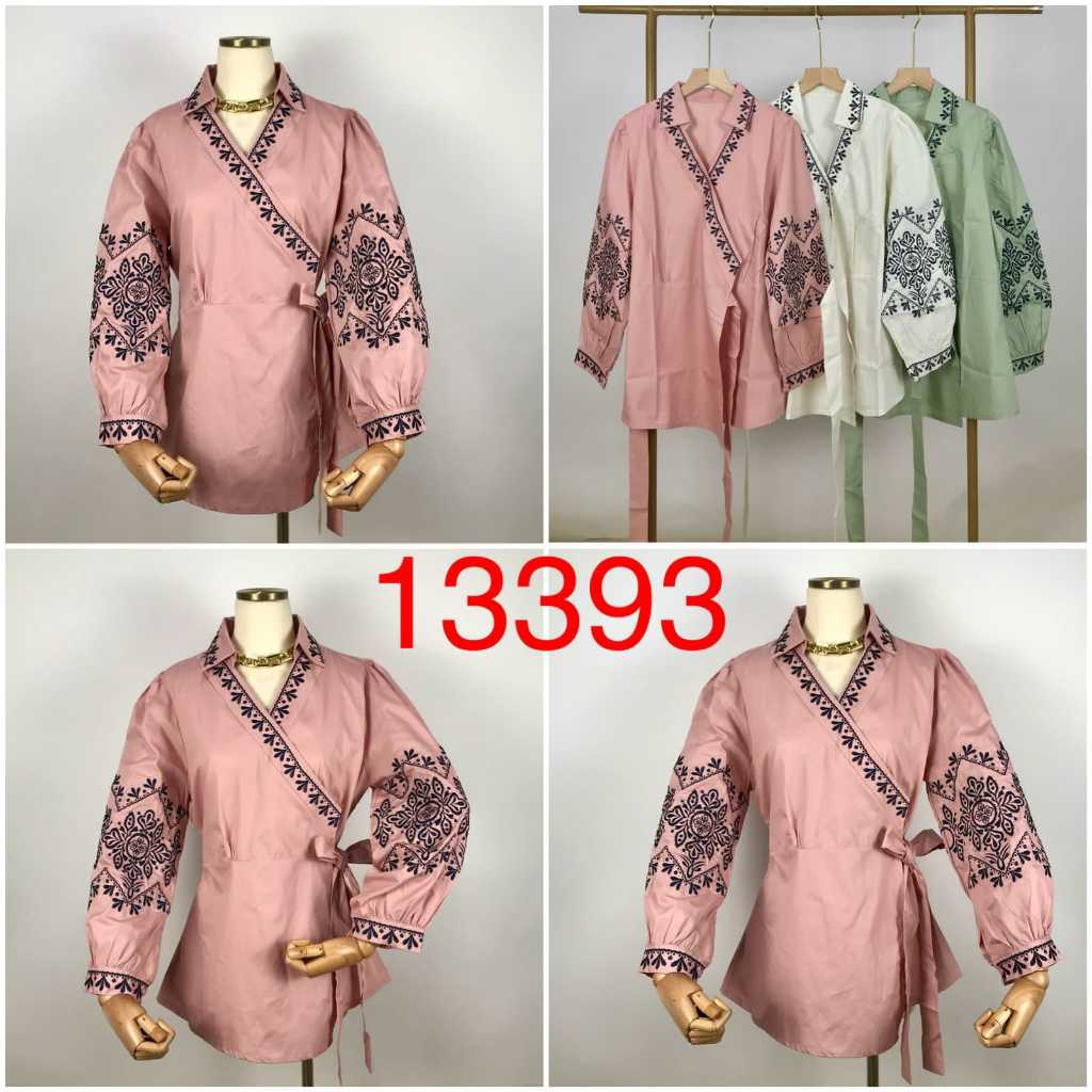 Atasan Kerah Bordir Katun