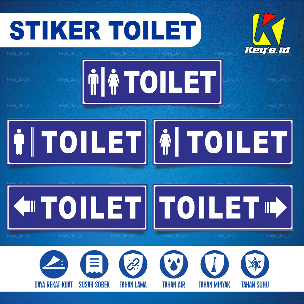 

STIKER TOILET, STIKER PETUNJUK TOILET, STIKER WC, STIKER PETUNJUK ARAH TOILET PRIA WANITA