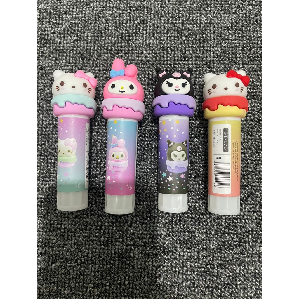 

SMRTLIV - Glue Stick Anak Sekolah 3D Sanrio Lem Batang Sanrio Kuromi Melody Hello Kitty Lotso Bear