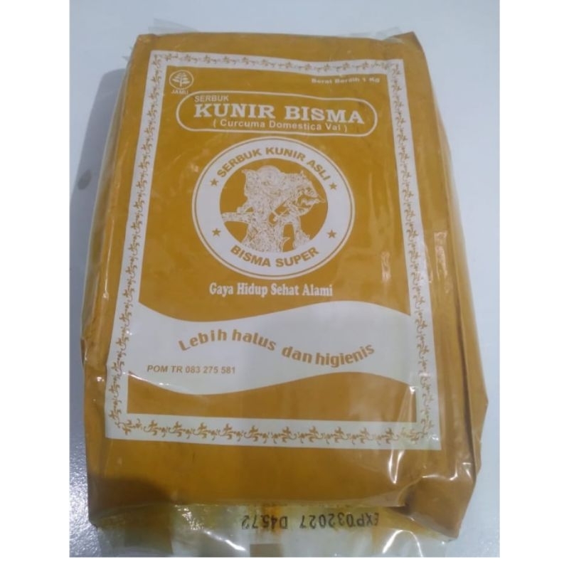 

Kunyit serbuk (kunir) halus murni tanpa campuran 1kg'Bisma sehat'