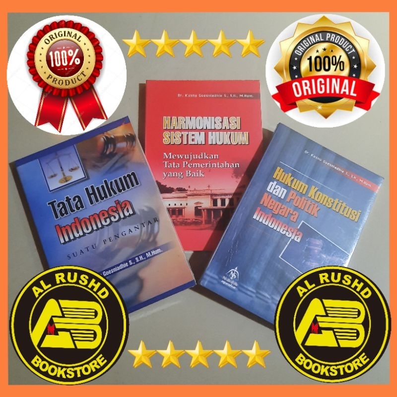 Buku (ORI 100%)⭐ Seri Buku Hukum Konstitusi, Harmonisasi Sistem Hukum, Tata Hukum Indonesia ⭐ Dr Kus