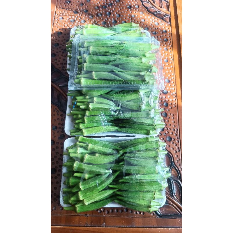 

Sayur Lalapan Okra Bendi Kacang Mekah Pontianak