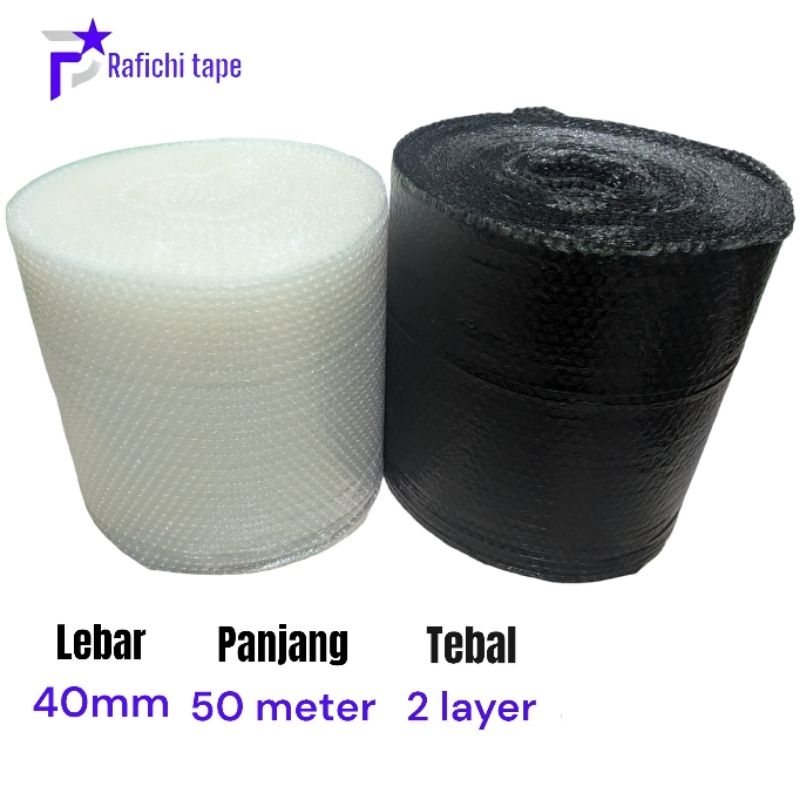 

Rafichi Bubblewrap Hitam Dan Putih Ukuran 40x50meter Tanpa Core