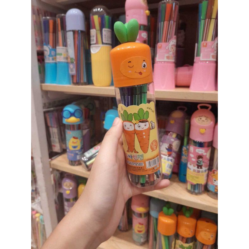 

Spidol warna isi 12 with the cute bottle / washable markers botol 12in1 color