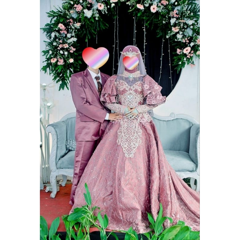 GAUN PENGANTIN BALLGOWN TARO UNGU (PRELOVED LIKE NEW) | Gaun Pengantin Preloved | Kebaya Pengantin P