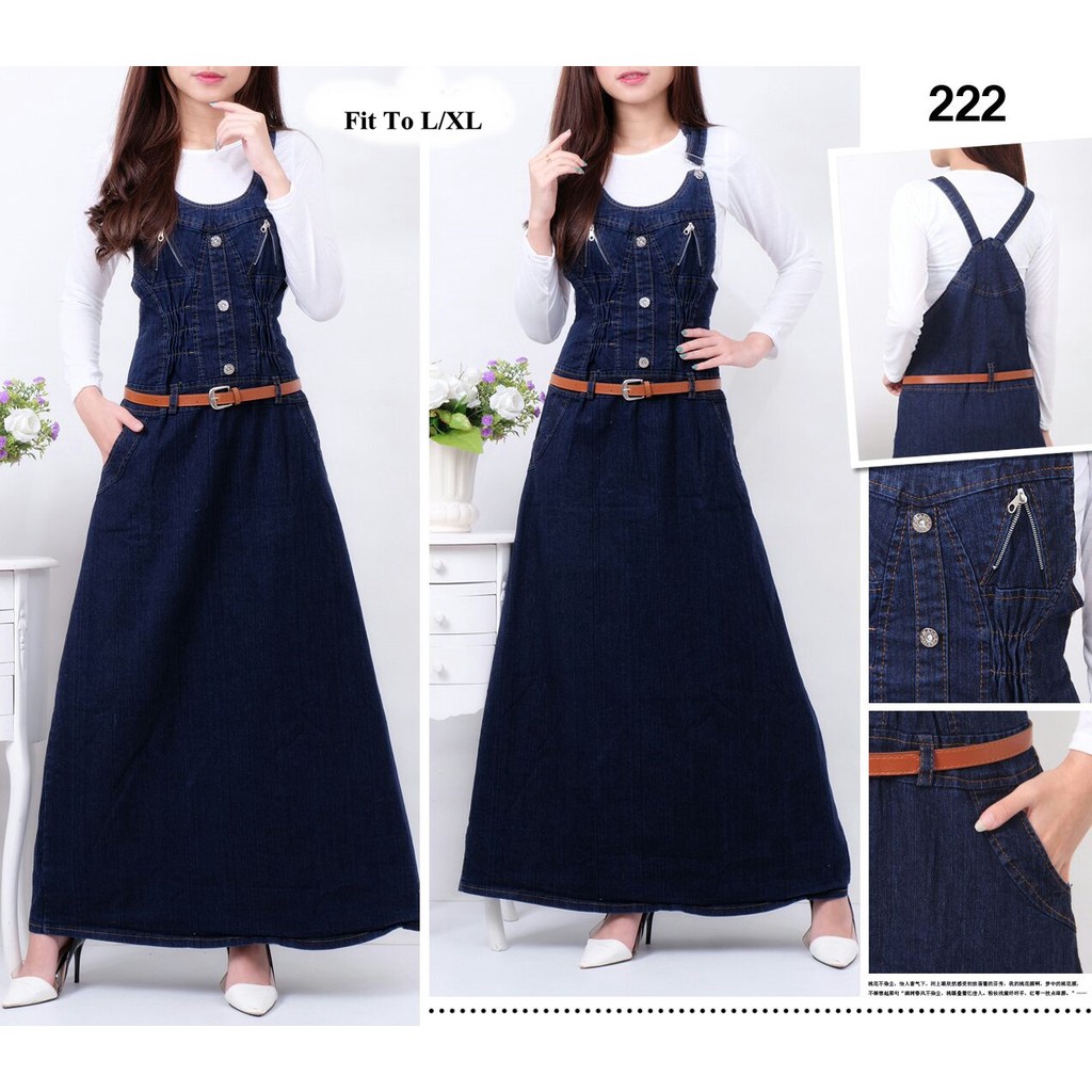 EKSKLUSIF OVERALL DENIM Overall Dress Panjang  Overall Jeans Panjang Overall Big Size