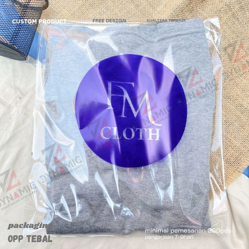 PLASTIK SABLON COSTUM/PLASTIK BAJU/LABEL SABLON/PACHING BAJU/FREE DESIGN