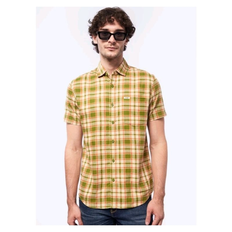 kemeja Lengan pendek Flanel Original Wrangler 02P24